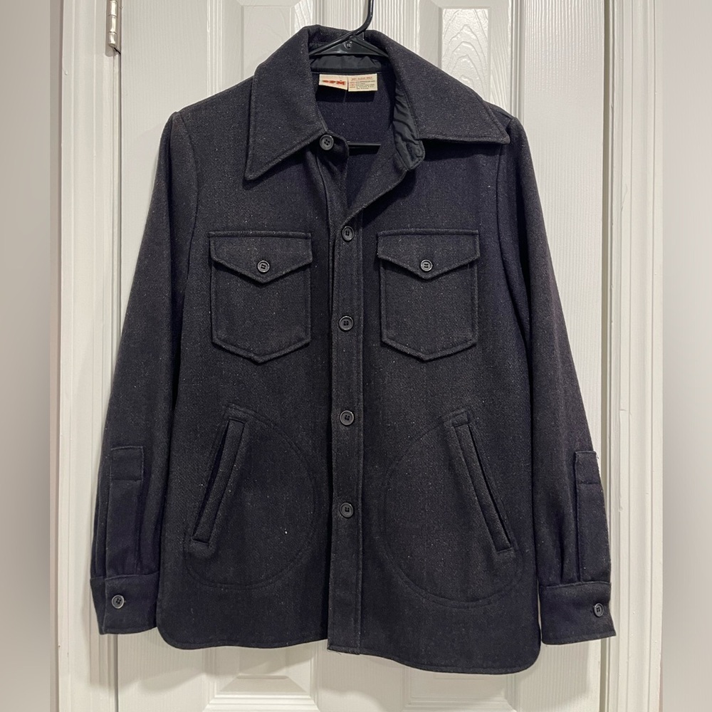 Vintage RPM Wool Linen Blend Chore Coat Field Jacket Size Small